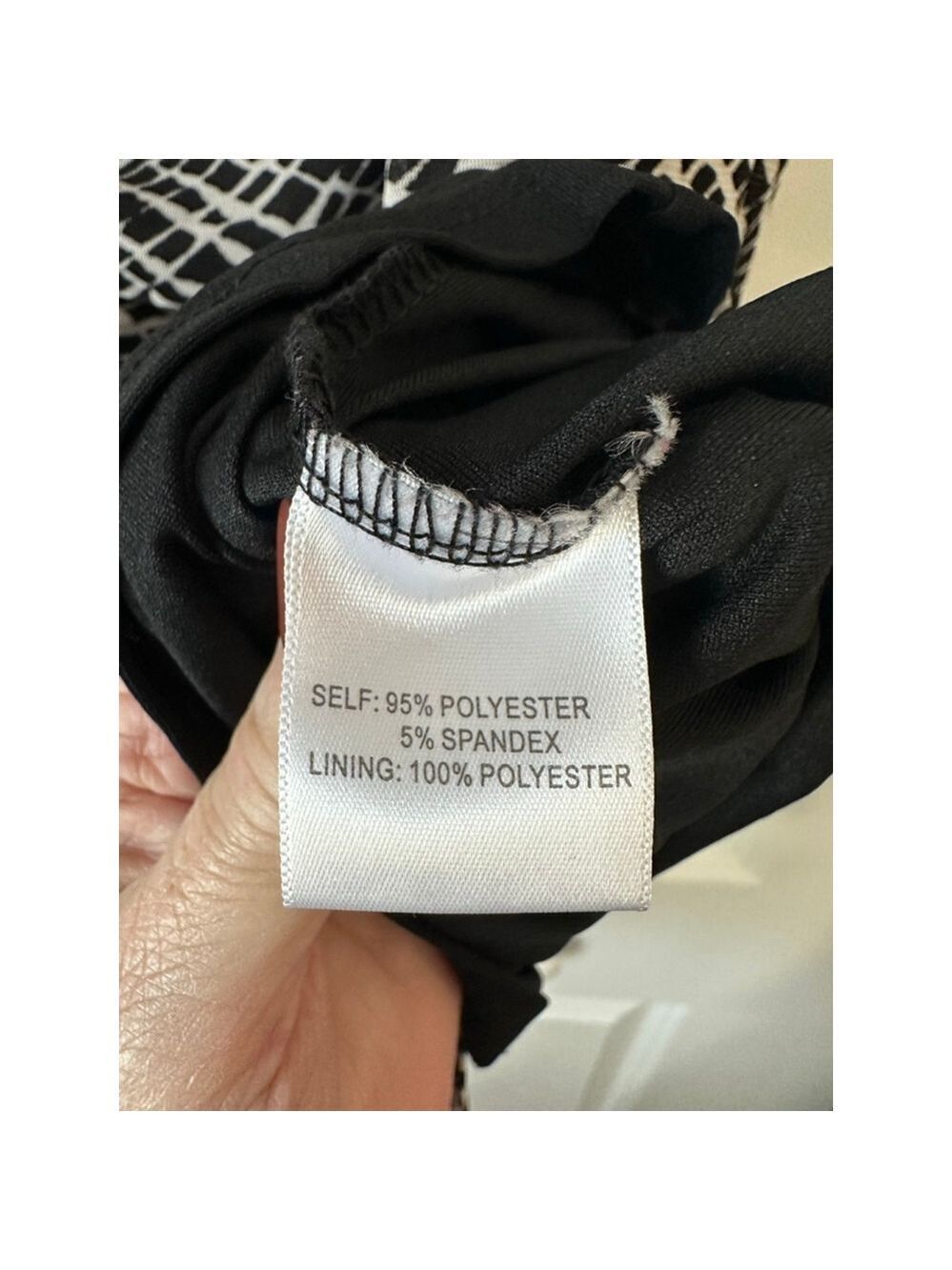 JANE + DELANCEY XL Black and White Patterned Tank Top - Picture 5 of 5